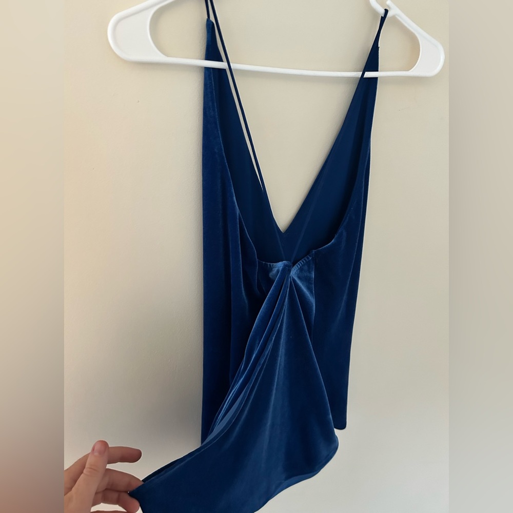 Express velvet blue tank